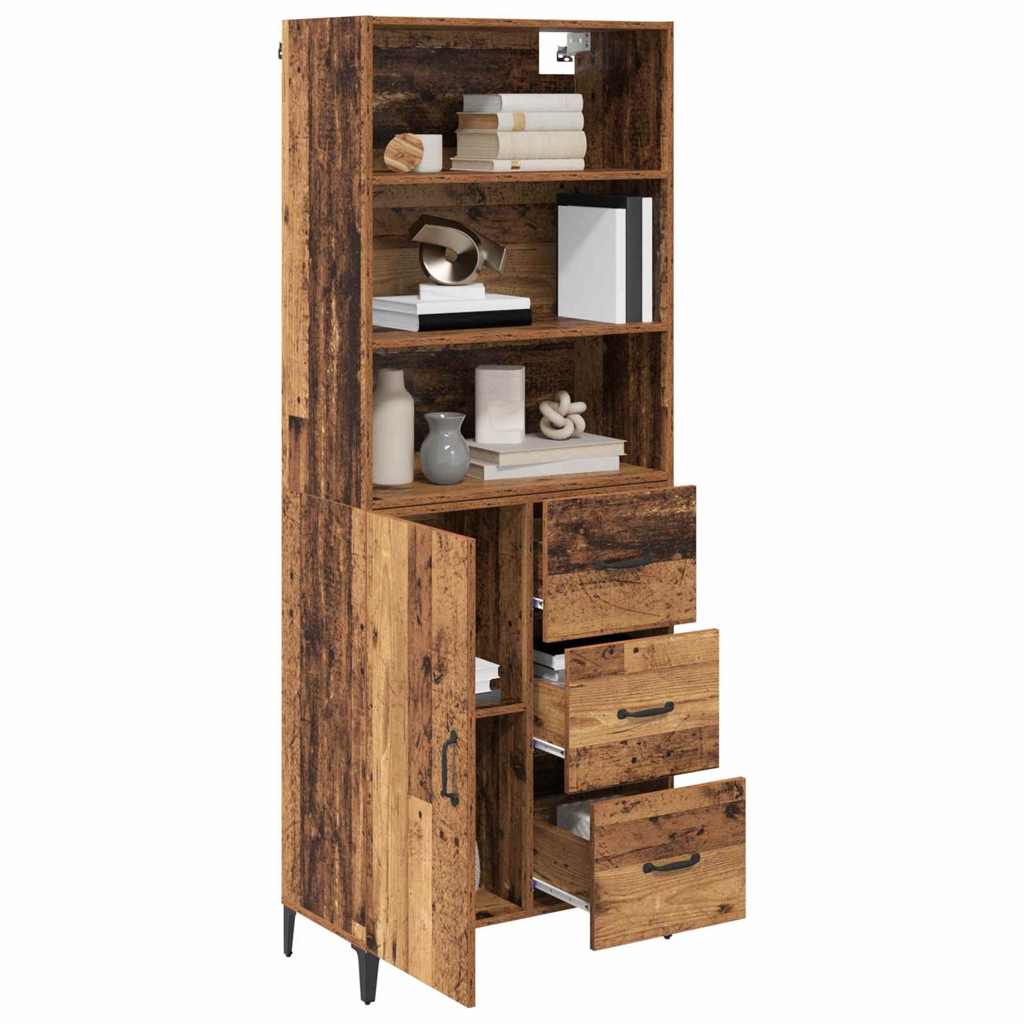 Highboard Old Wood 69.5 x 34 x 180 cm Engineered Wood