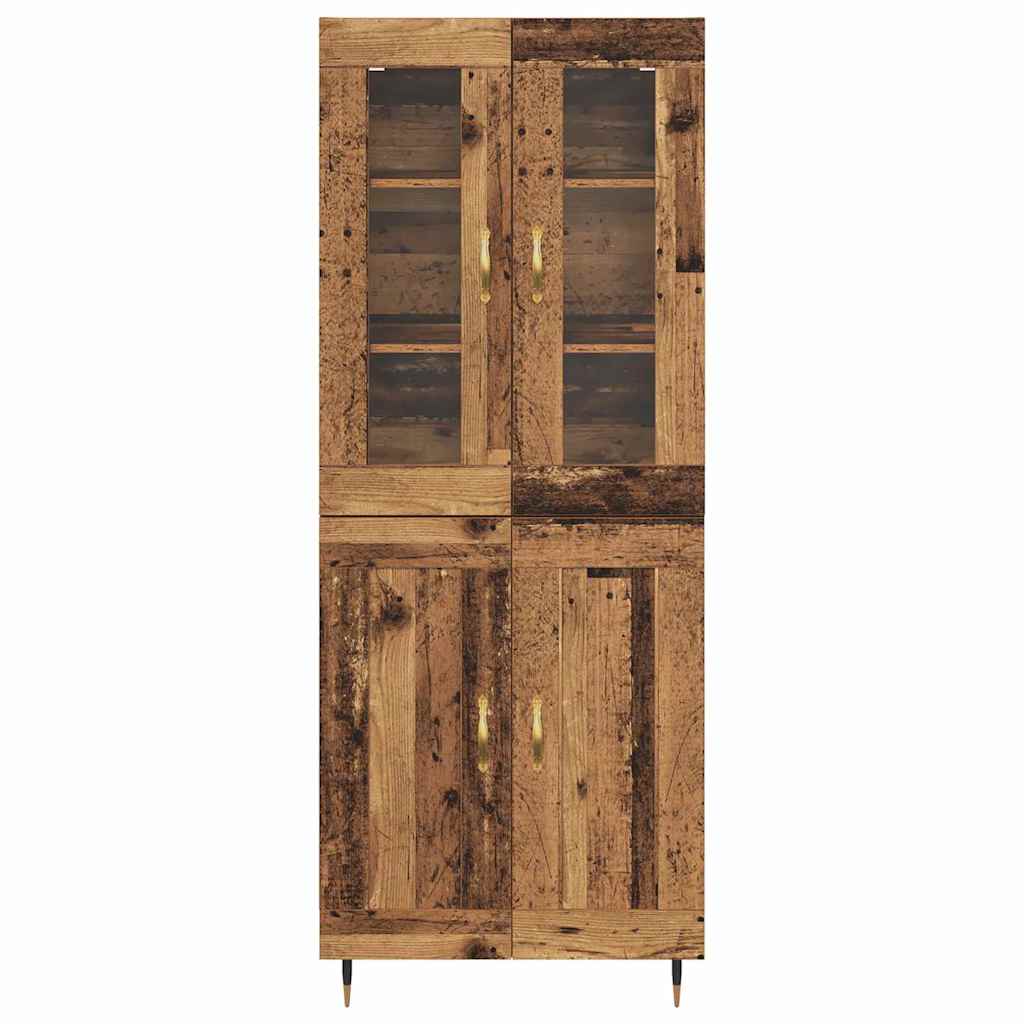 Highboard 2 pcs Old Wood Engineered Wood