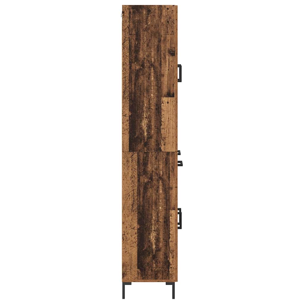 Highboard with Drawer 2 pcs Old Wood Engineered Wood