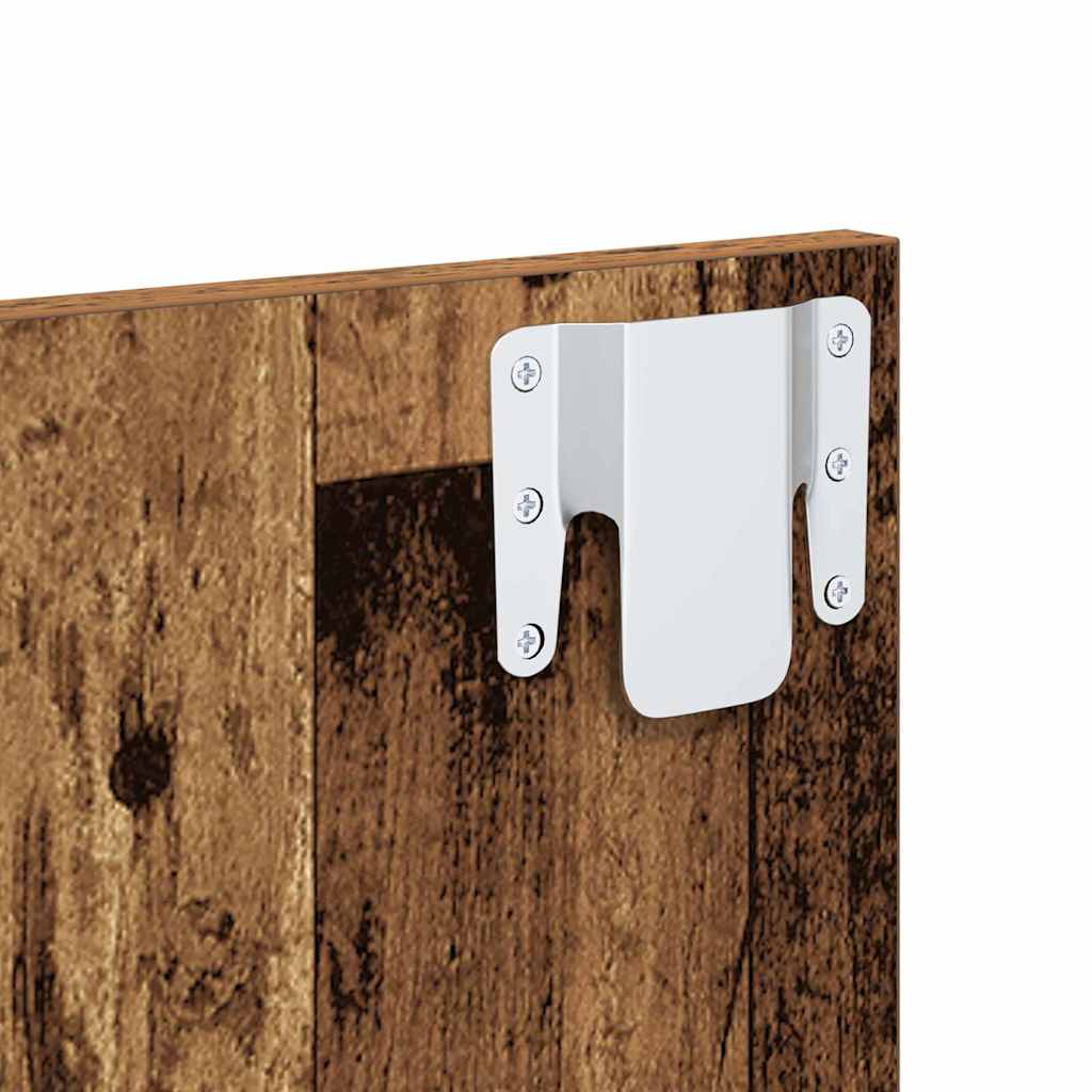 Headboard with Cabinet 3 pcs Old Wood Engineered Wood