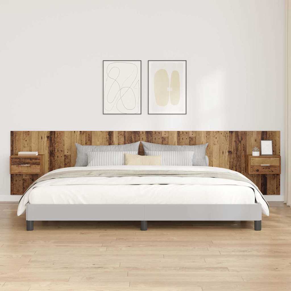 Headboard with Cabinet 3 pcs Old Wood Engineered Wood