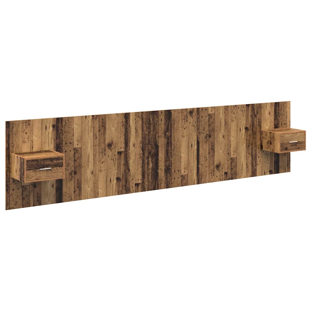 Headboard with Cabinet 3 pcs Old Wood Engineered Wood