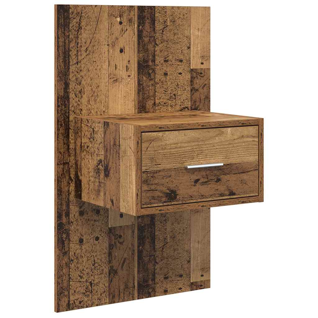 Headboard with Cabinet 3 pcs Old Wood Engineered Wood