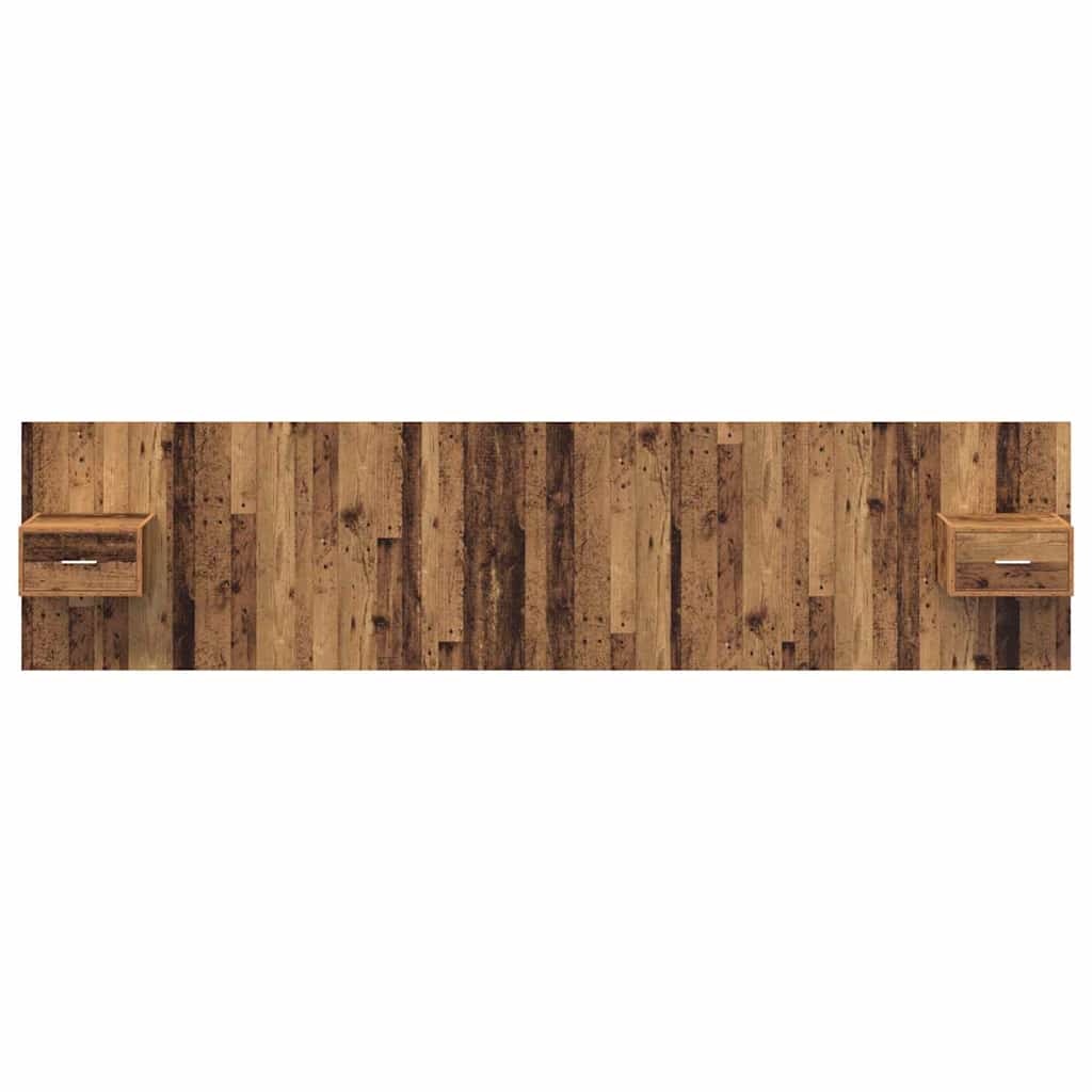 Headboard with Cabinet 3 pcs Old Wood Engineered Wood