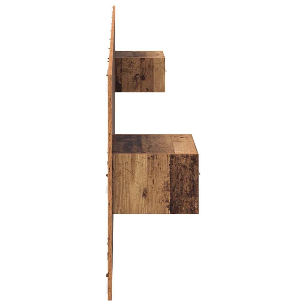 Headboard with Cabinet 3 pcs Old Wood Engineered Wood