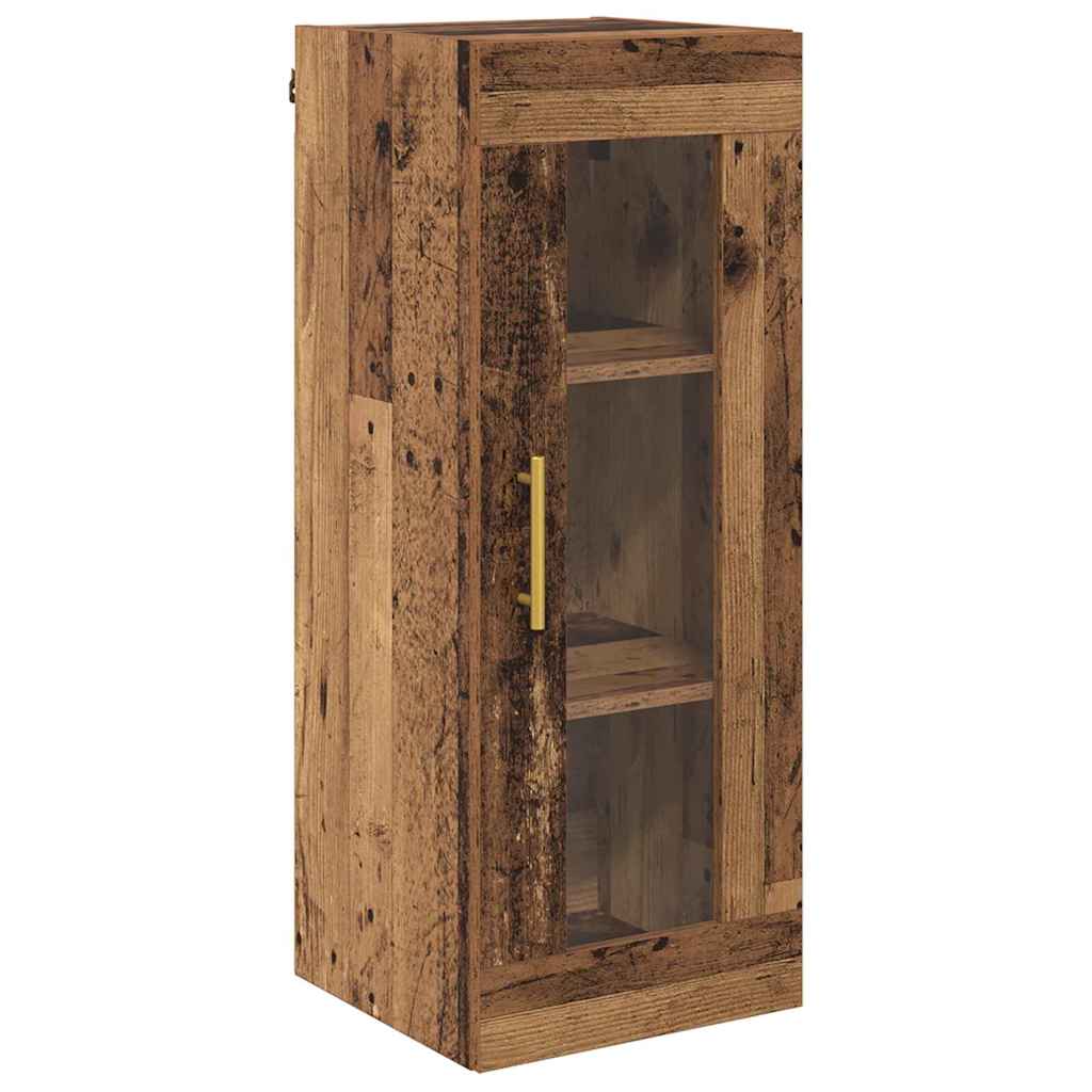 Highboard 2 pcs Old Wood Glass