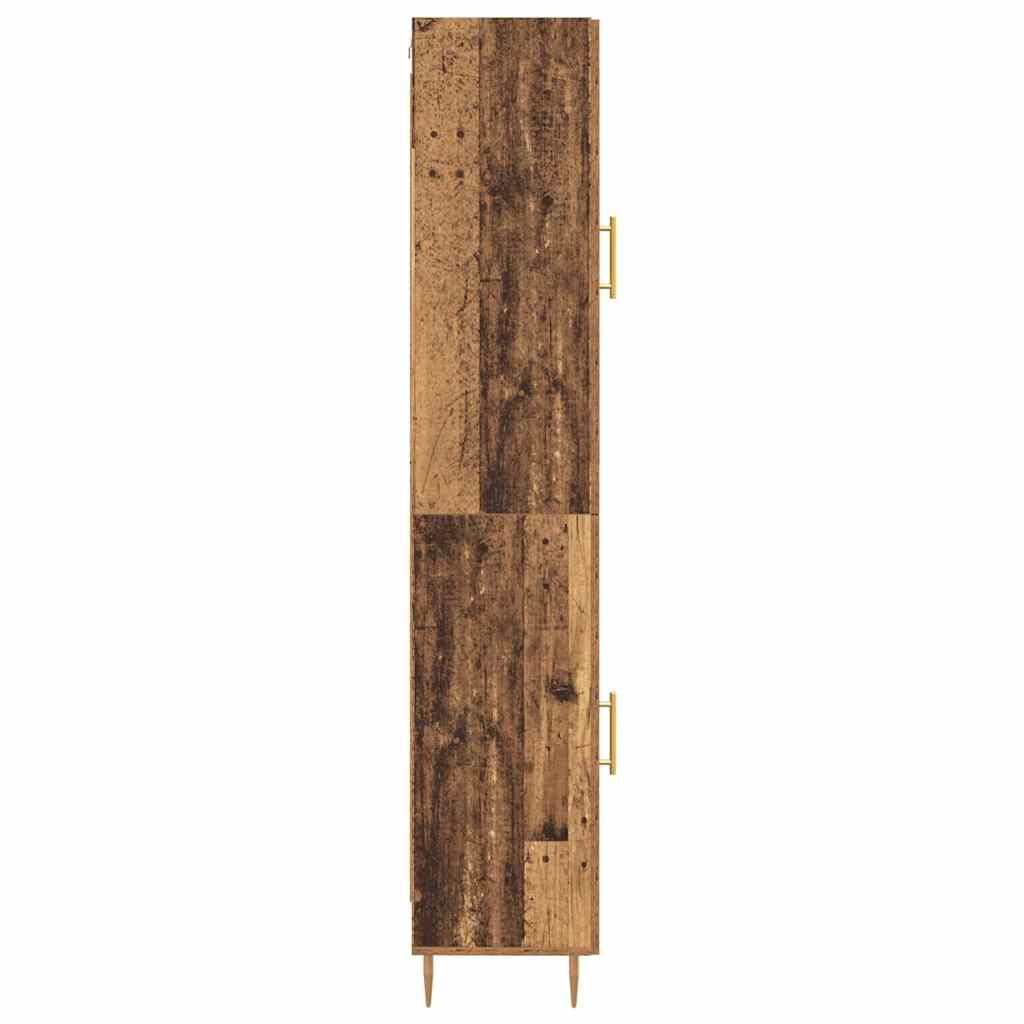Highboard 2 pcs Old Wood Glass