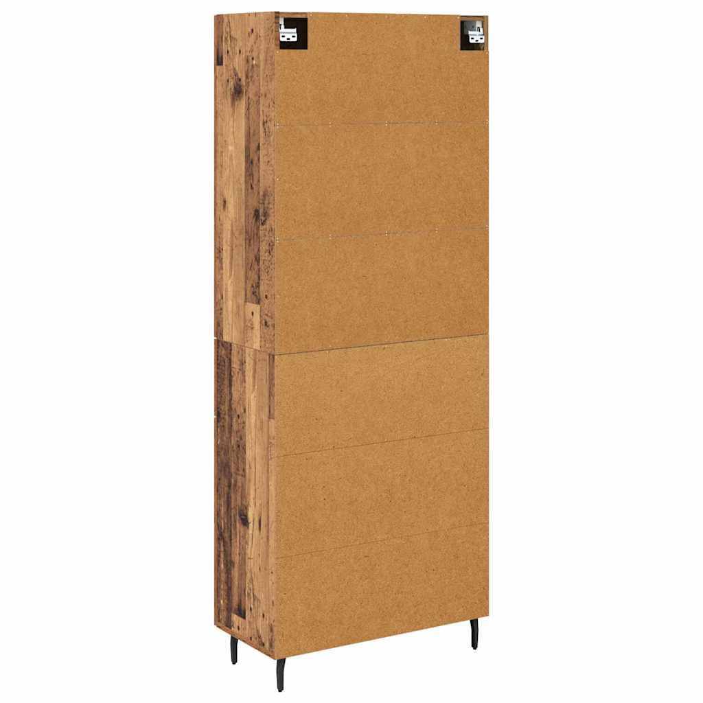 Highboard with Drawer 2 pcs Old Wood Engineered Wood