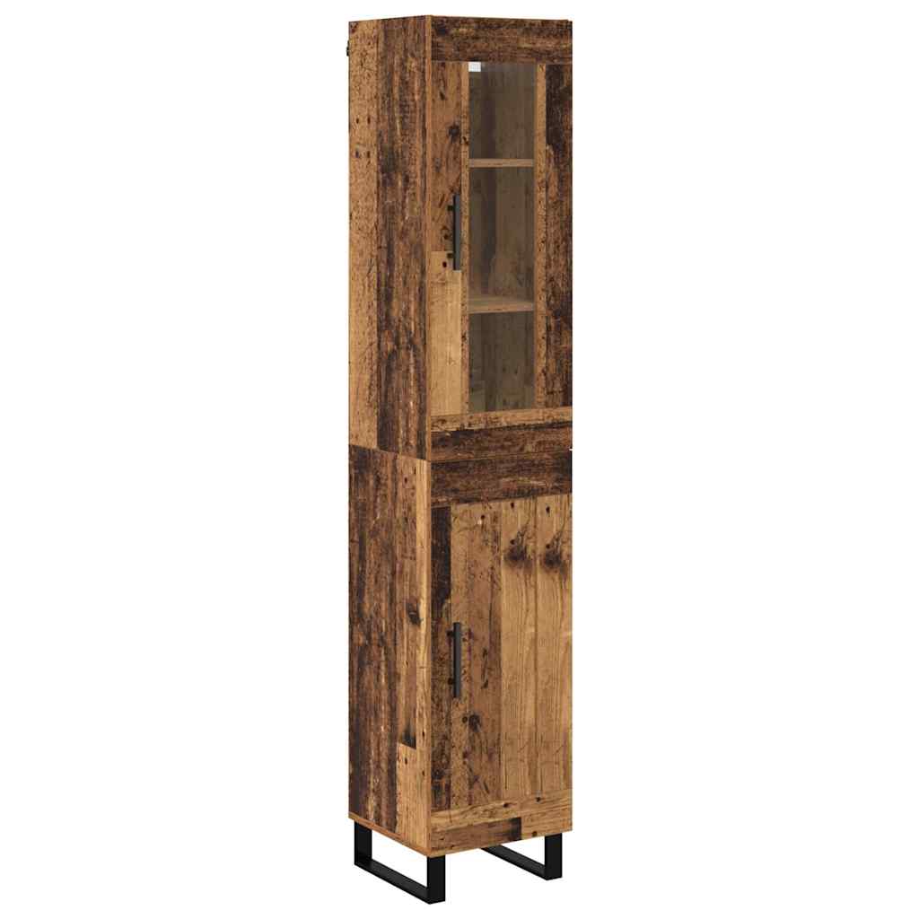 Highboard Old Wood 34.5 x 34 x 180 cm Engineered Wood