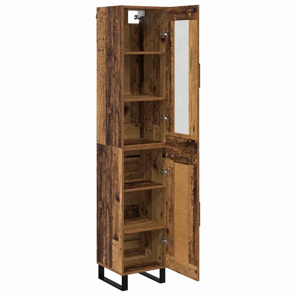 Highboard Old Wood 34.5 x 34 x 180 cm Engineered Wood
