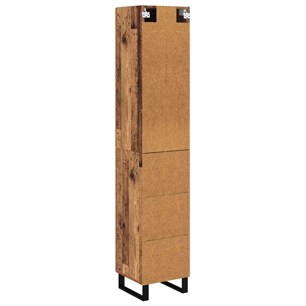 Highboard Old Wood 34.5 x 34 x 180 cm Engineered Wood