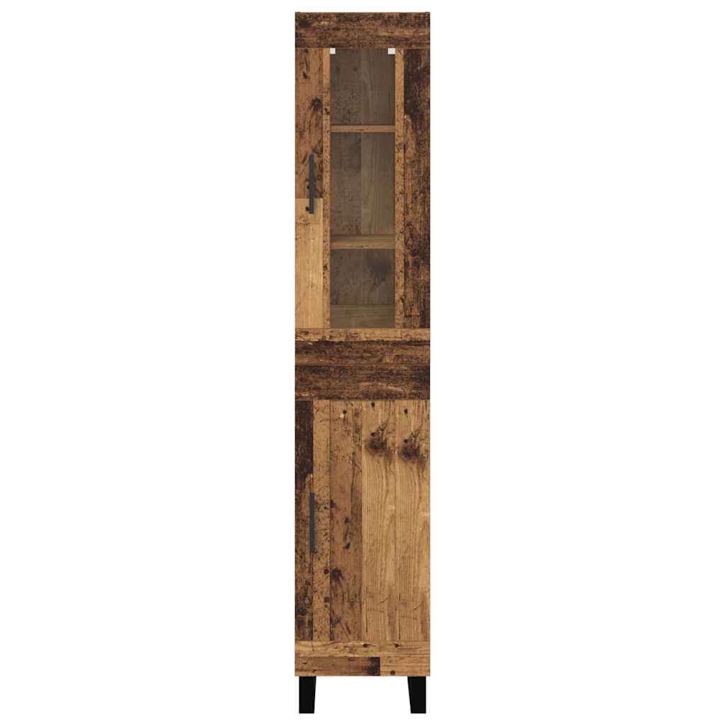 Highboard Old Wood 34.5 x 34 x 180 cm Engineered Wood
