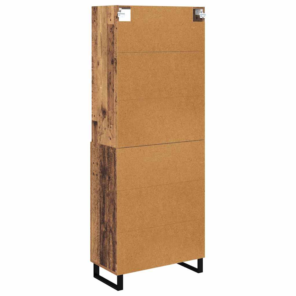 Highboard with Drawer 2 pcs Old Wood Engineered Wood