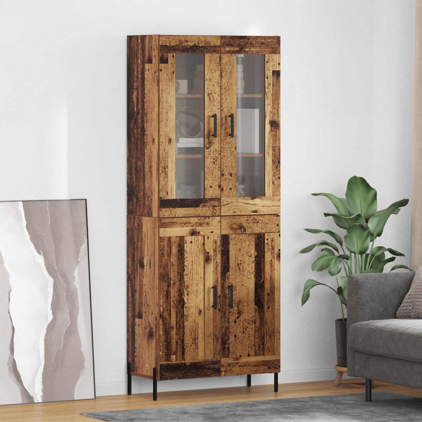 Highboard Old Wood 69.5 x 34 x 180 cm Engineered Wood