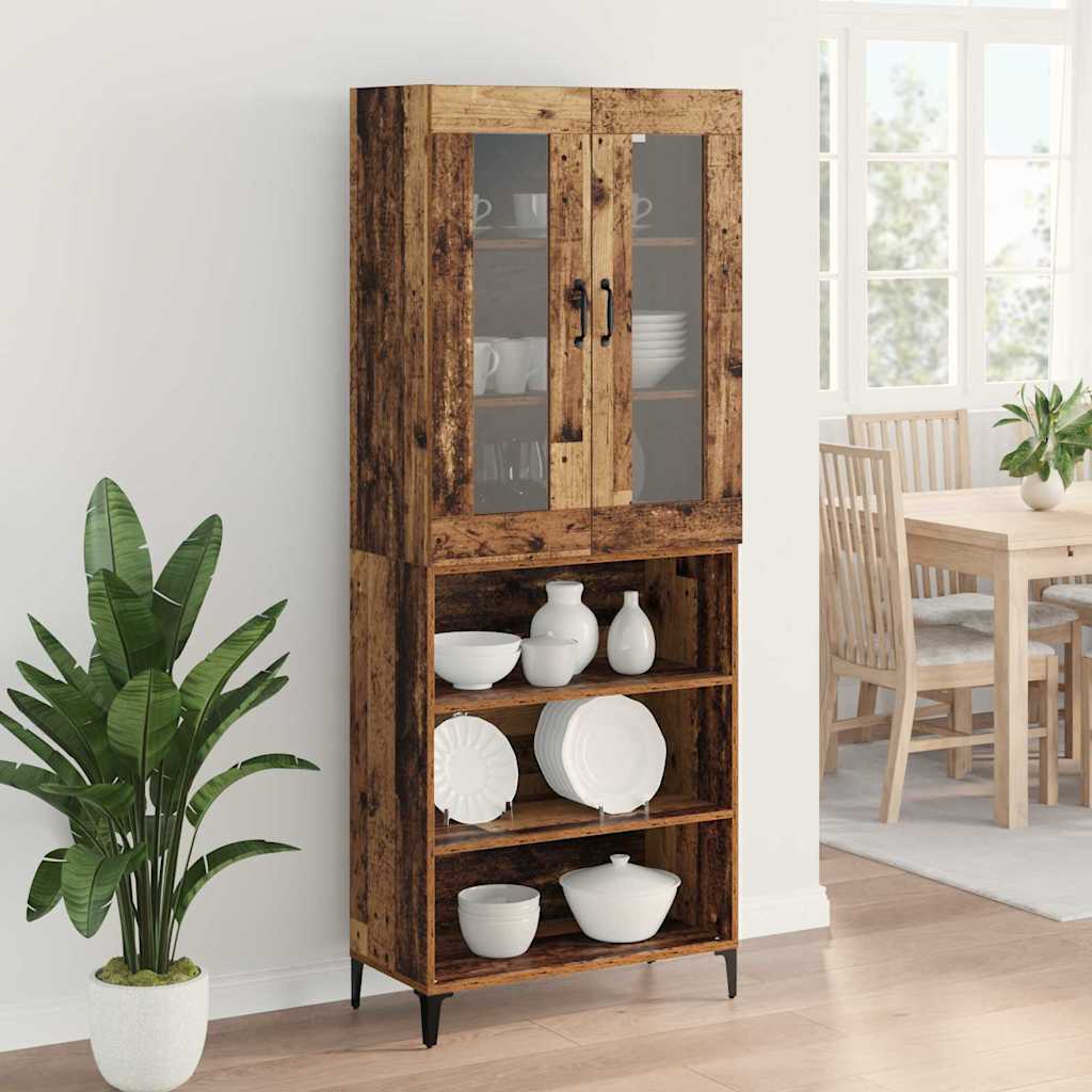Highboard Old Wood 69.5 x 34 x 180 cm Engineered Wood