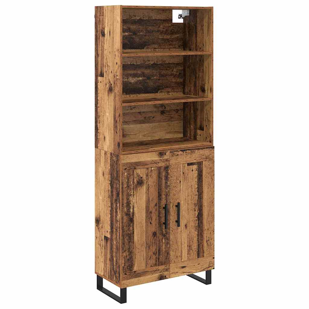 Highboard 2 pcs Old Wood Engineered Wood