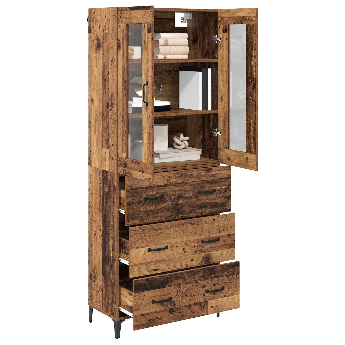 Highboard Old Wood 69.5 x 34 x 180 cm Engineered Wood