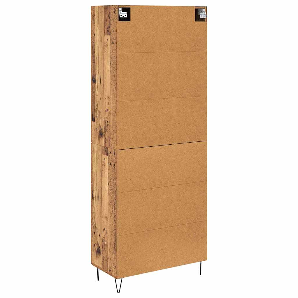 Highboard with Drawer 2 pcs Old Wood Engineered Wood