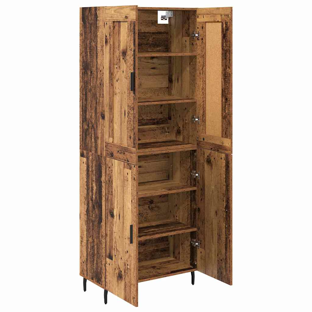 Highboard 2 pcs Old Wood Engineered Wood