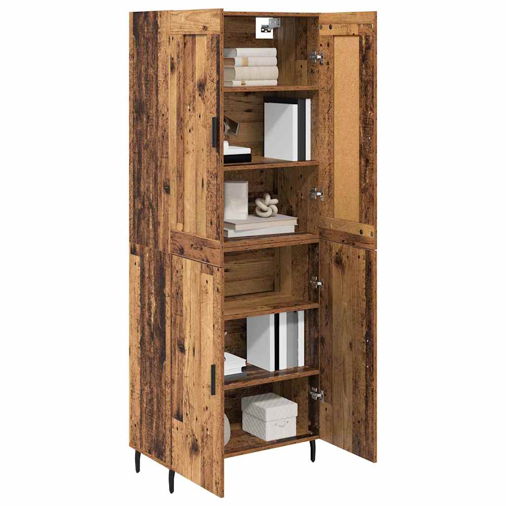 Highboard 2 pcs Old Wood Engineered Wood