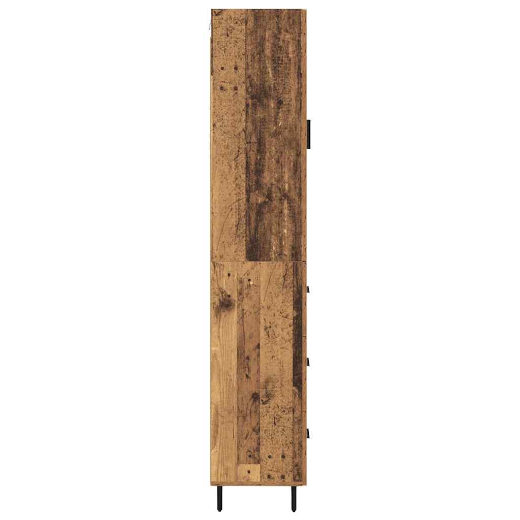 Highboard Old Wood 34.5 x 34 x 180 cm Engineered Wood