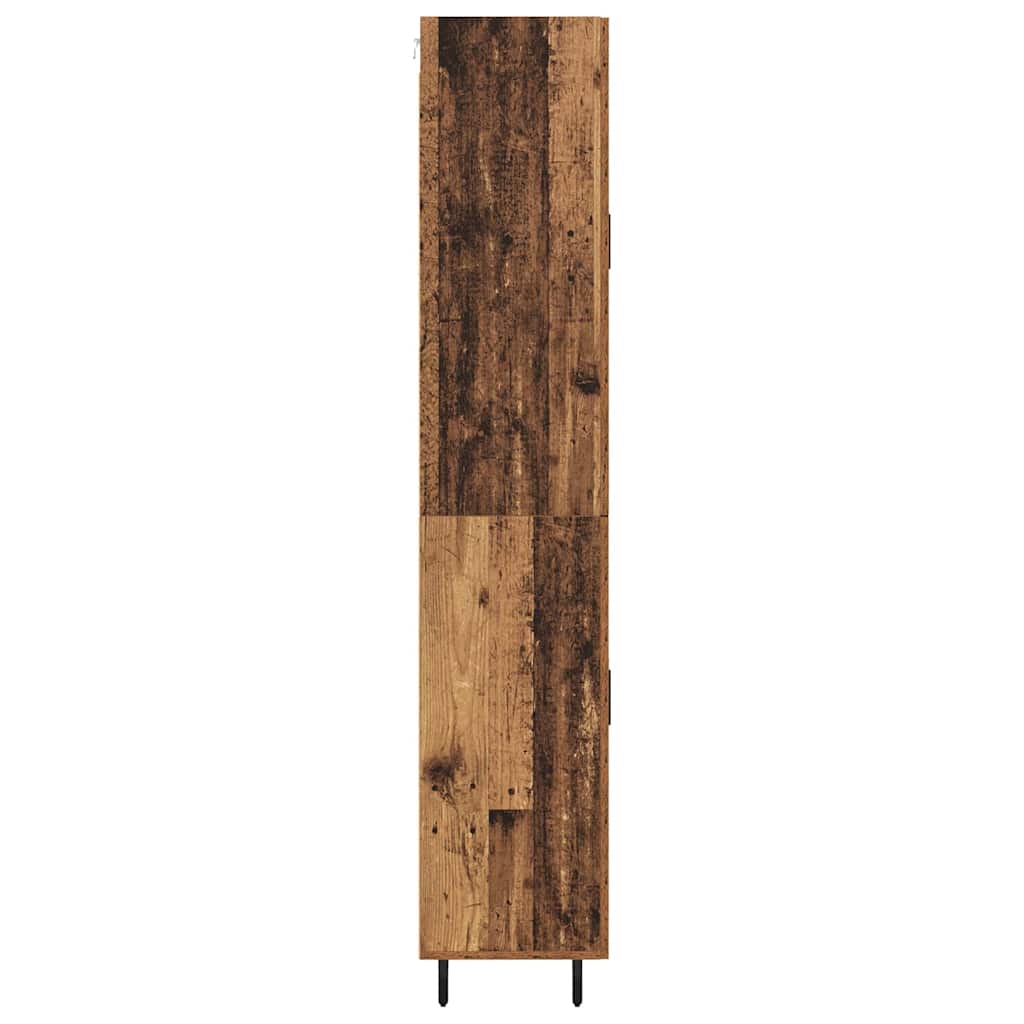 Highboard 2 pcs Old Wood Engineered Wood and Glass