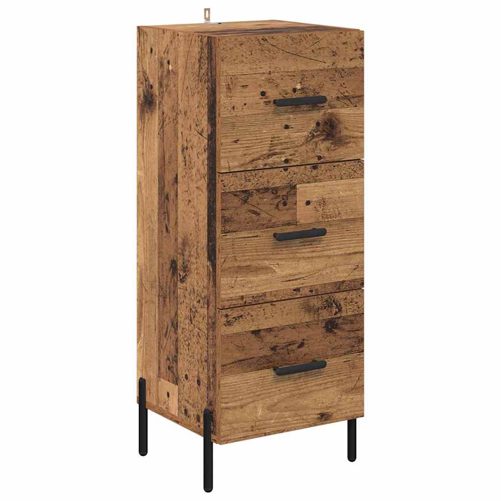 Highboard Old Wood 34.5 x 34 x 180 cm Engineered Wood