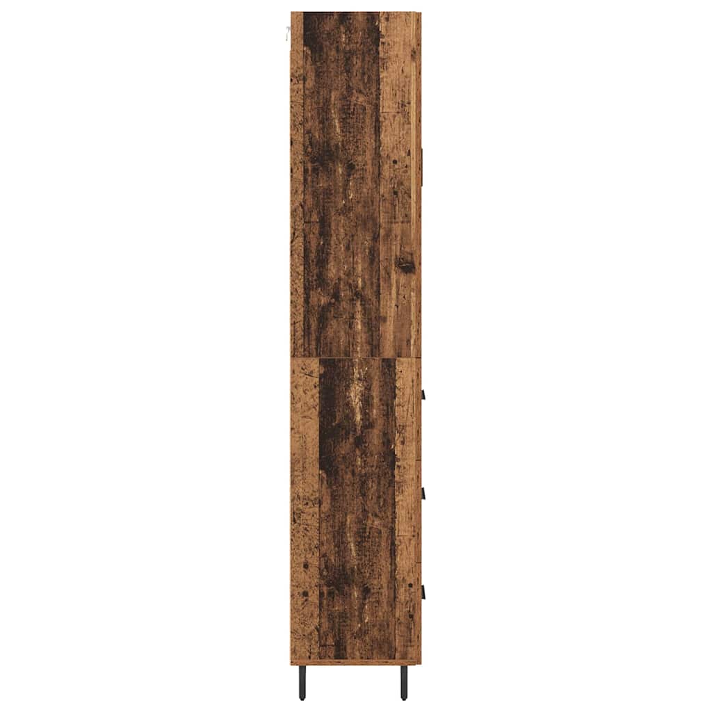 Highboard with Drawer 2 pcs Old Wood Engineered Wood