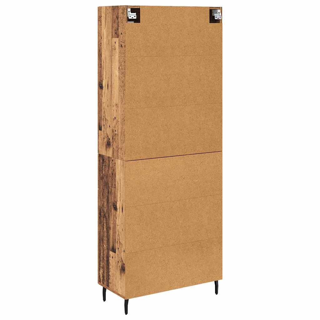 Highboard with Drawer 2 pcs Old Wood Engineered Wood