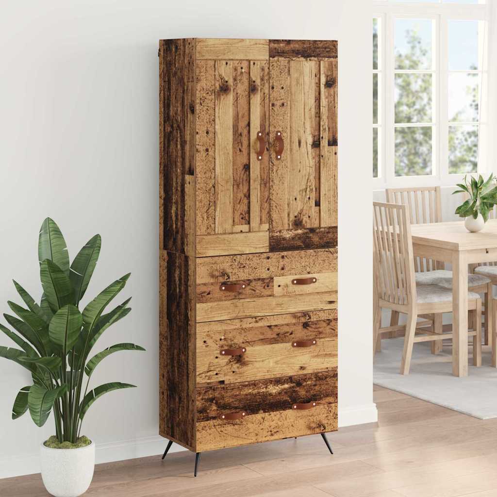 Highboard Old Wood 69.5 x 34 x 180 cm Engineered Wood