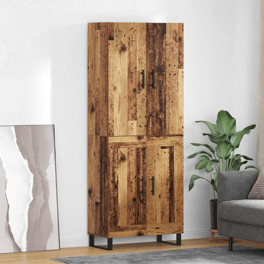 Highboard 2 pcs Old Wood 69.5 x 34 x 180 cm