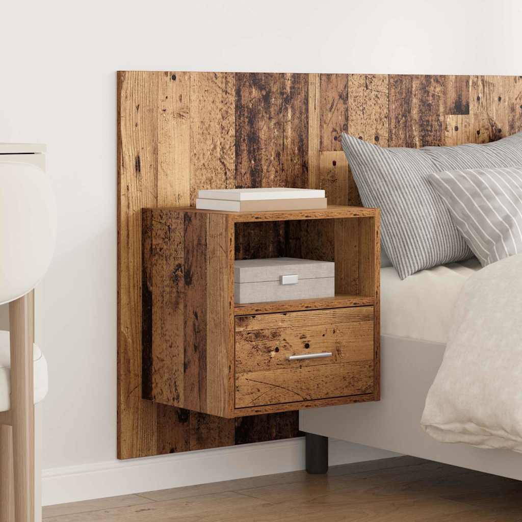 Headboard with Cabinet 3 pcs Old Wood Engineered Wood