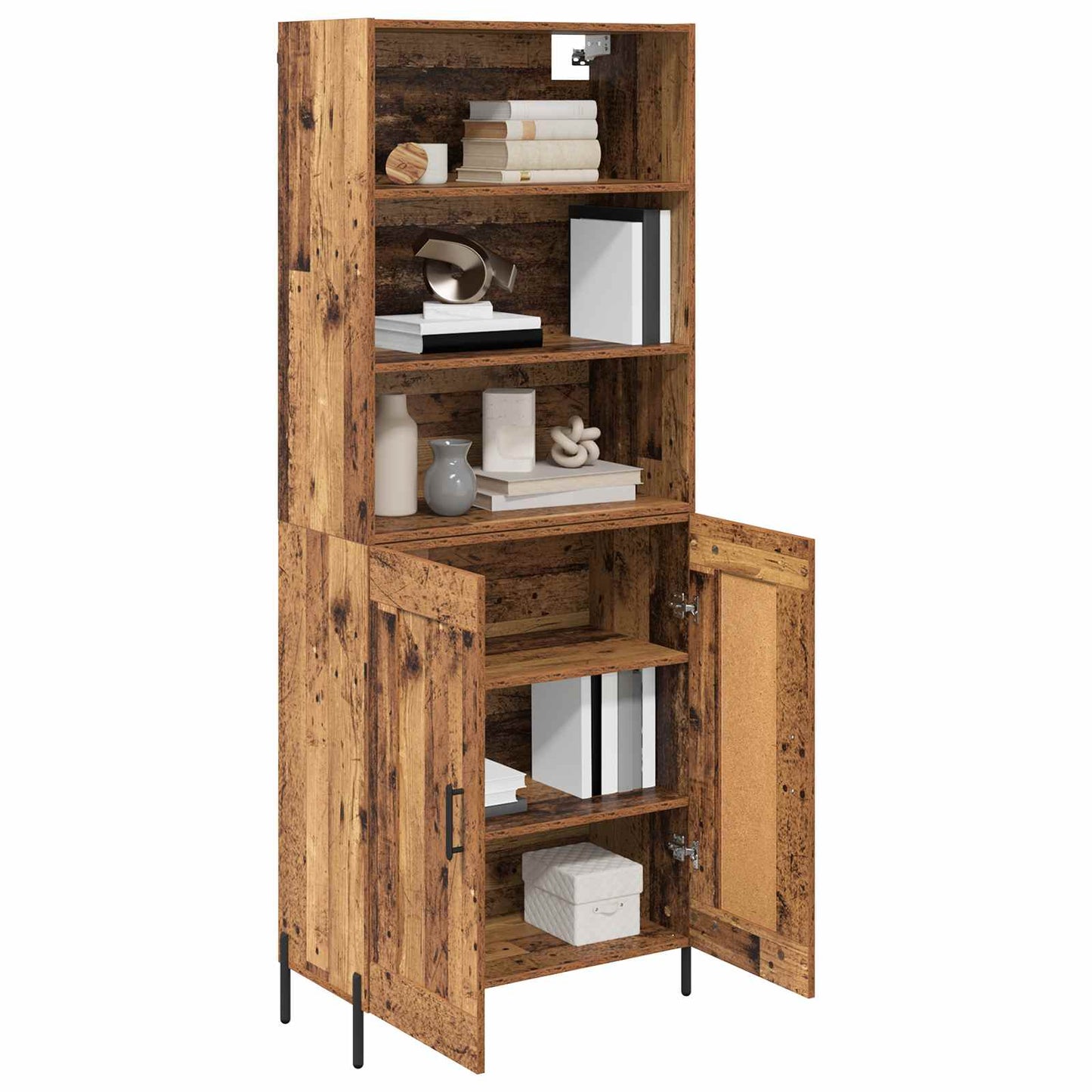 Highboard Old Wood 69.5 x 32.5 x 180 cm Engineered Wood
