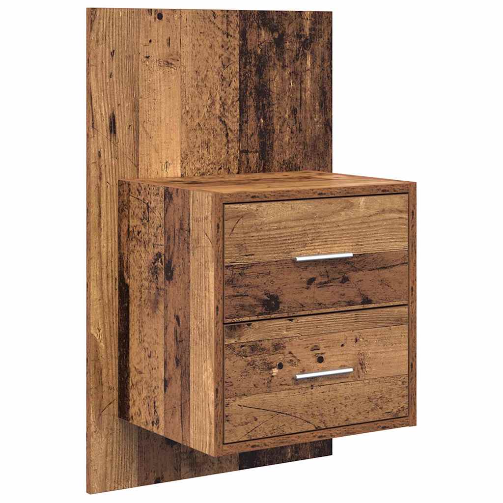 Headboard with Cabinet 3 pcs Old Wood Engineered Wood