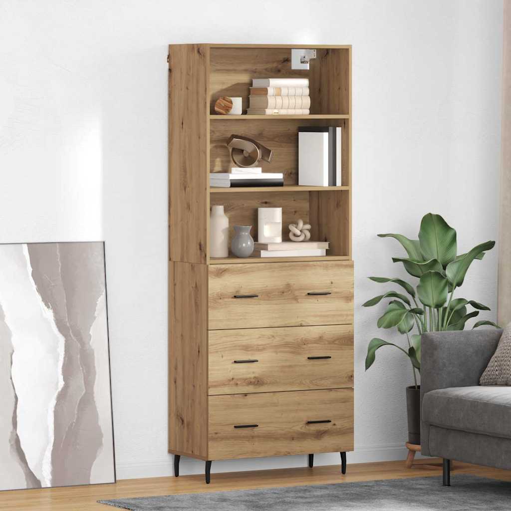 Highboard 2 pcs Artisan Oak 69.5 x 32.5 x 180 cm