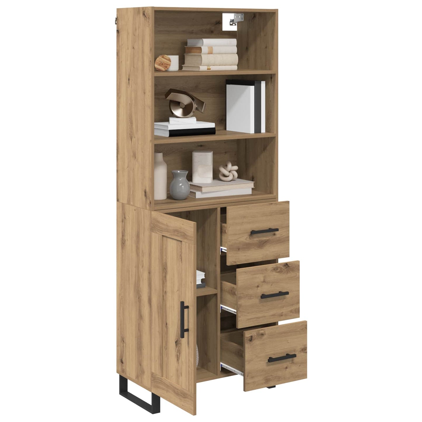 Highboard 2 pcs Artisan Oak 69.5 x 34 x 180 cm Engineered Wood