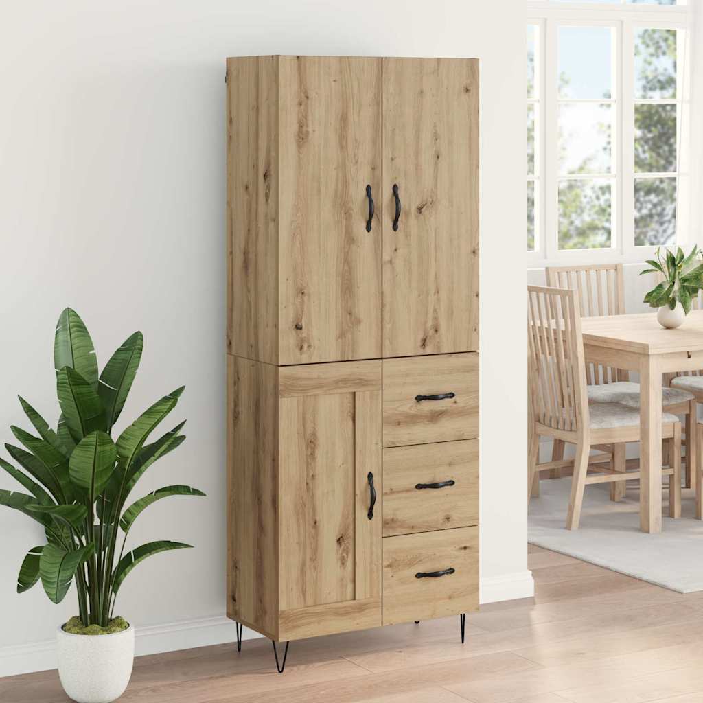 Highboard 2 pcs Artisan Oak 69.5 x 34 x 180 cm Engineered Wood