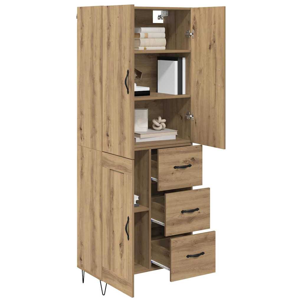 Highboard 2 pcs Artisan Oak 69.5 x 34 x 180 cm Engineered Wood