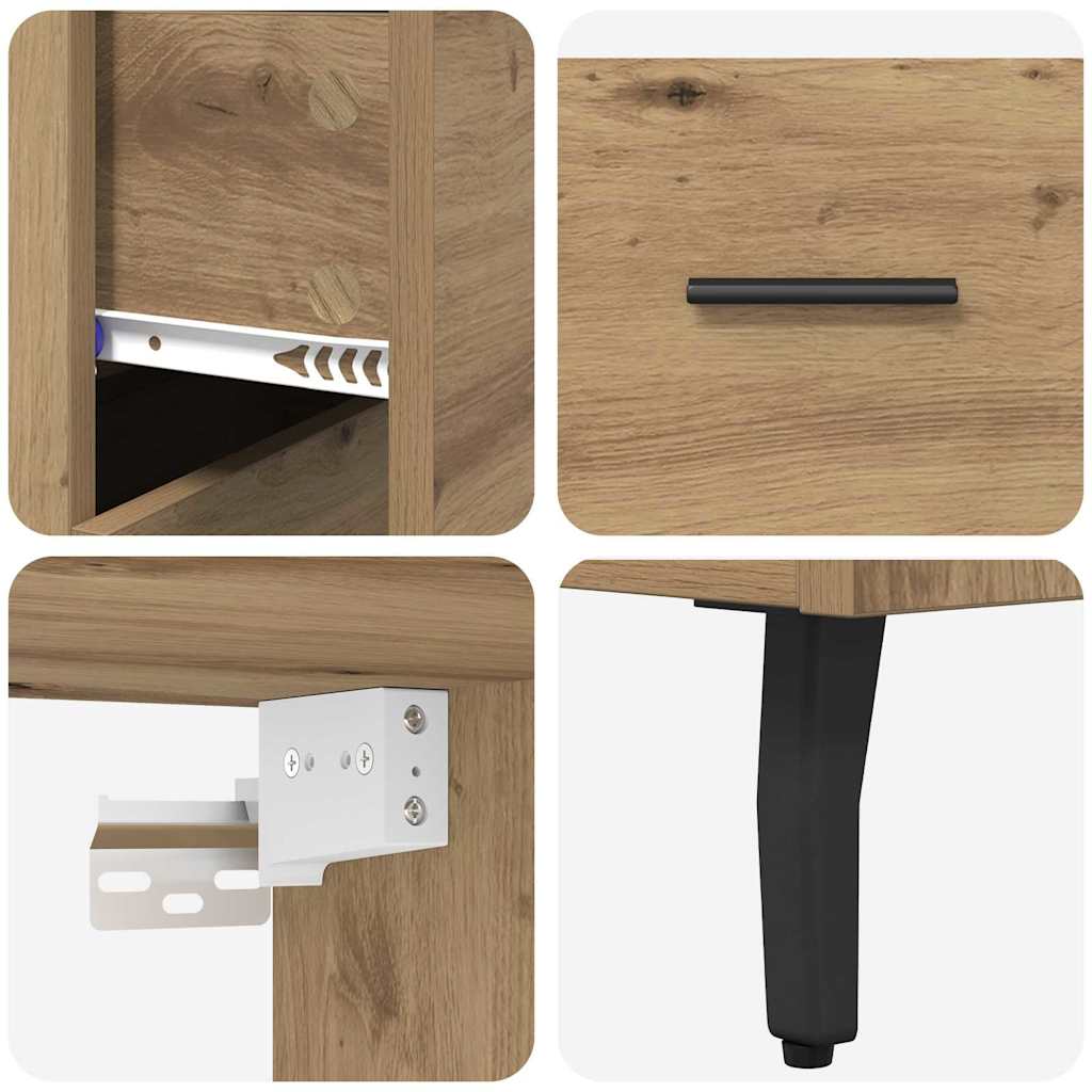 Highboard 2 pcs Artisan Oak 69.5 x 34 x 180 cm Engineered Wood