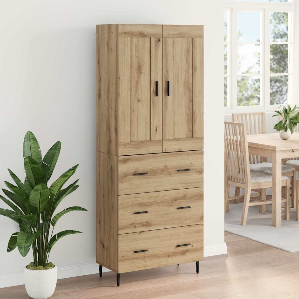 Highboard 2 pcs Artisan Oak 69.5 x 34 x 180 cm Engineered Wood