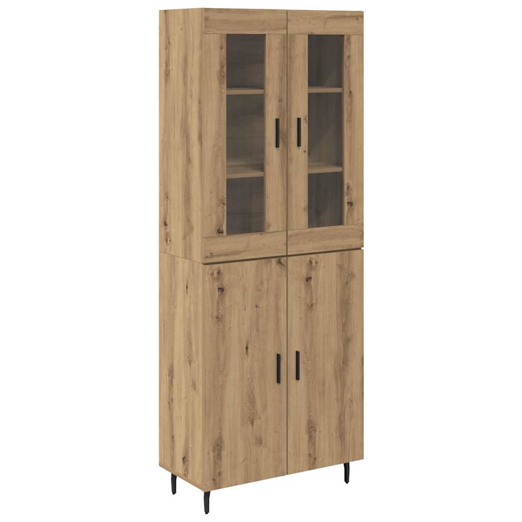 Highboard 2 pcs Artisan Oak 69.5 x 34 x 180 cm Engineered Wood