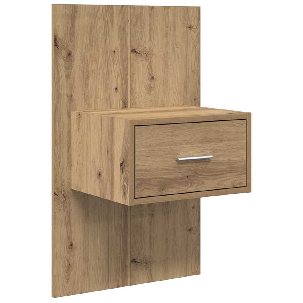 Headboard with Cabinet 3 pcs Artisan Oak Engineered Wood