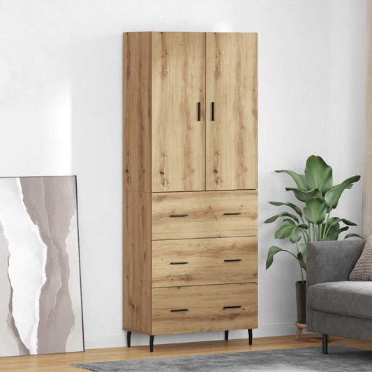 Highboard 2 pcs Artisan Oak 69.5 x 34 x 180 cm Engineered Wood