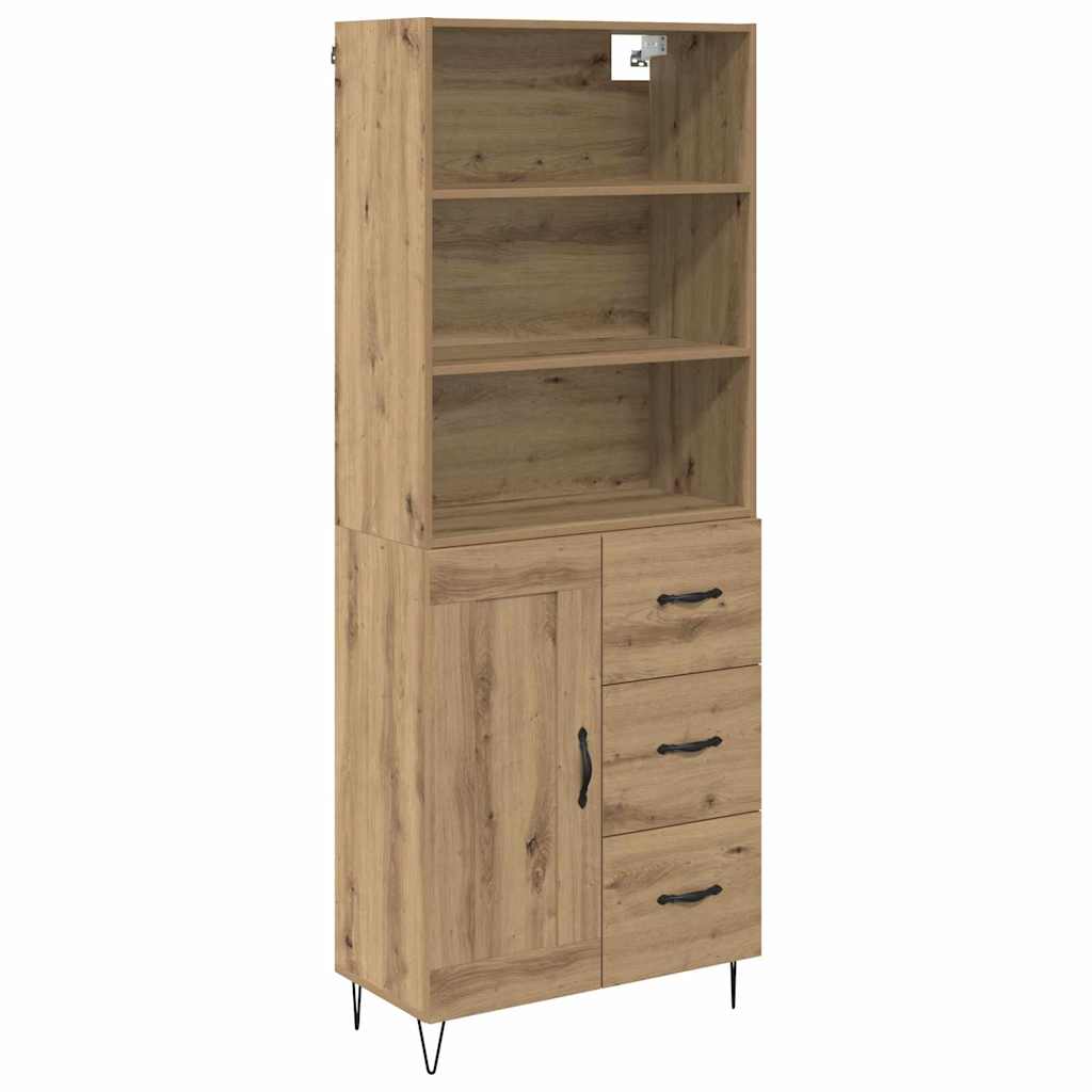 Highboard 2 pcs Artisan Oak 69.5 x 34 x 180 cm Engineered Wood