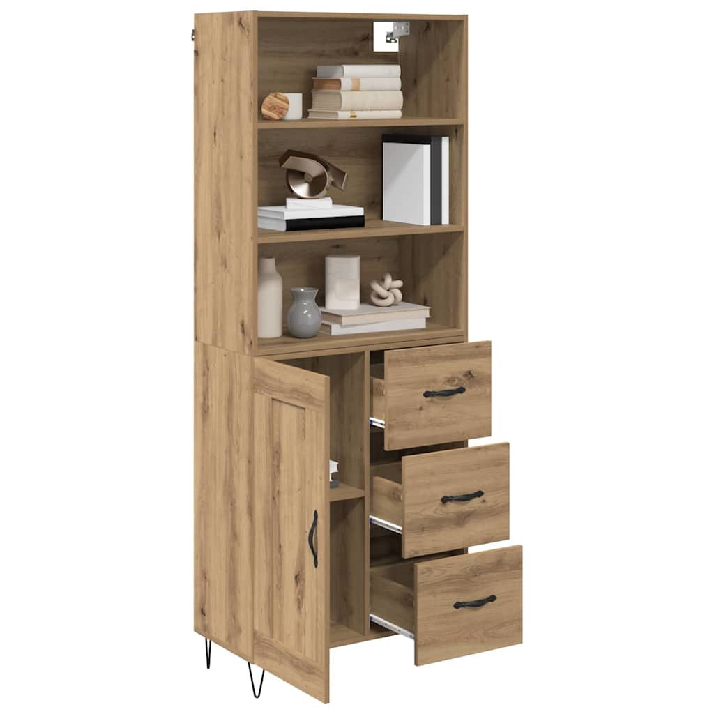 Highboard 2 pcs Artisan Oak 69.5 x 34 x 180 cm Engineered Wood