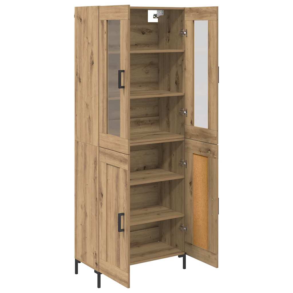 Highboard 2 pcs Artisan Oak 69.5 x 34 x 180 cm Engineered Wood