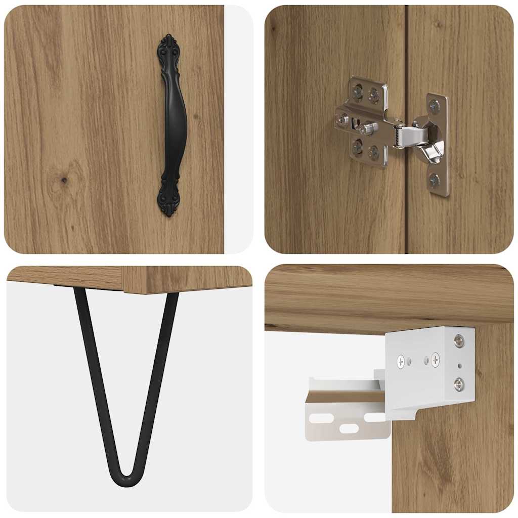 Highboard 2 pcs Artisan Oak 69.5 x 34 x 180 cm Engineered Wood