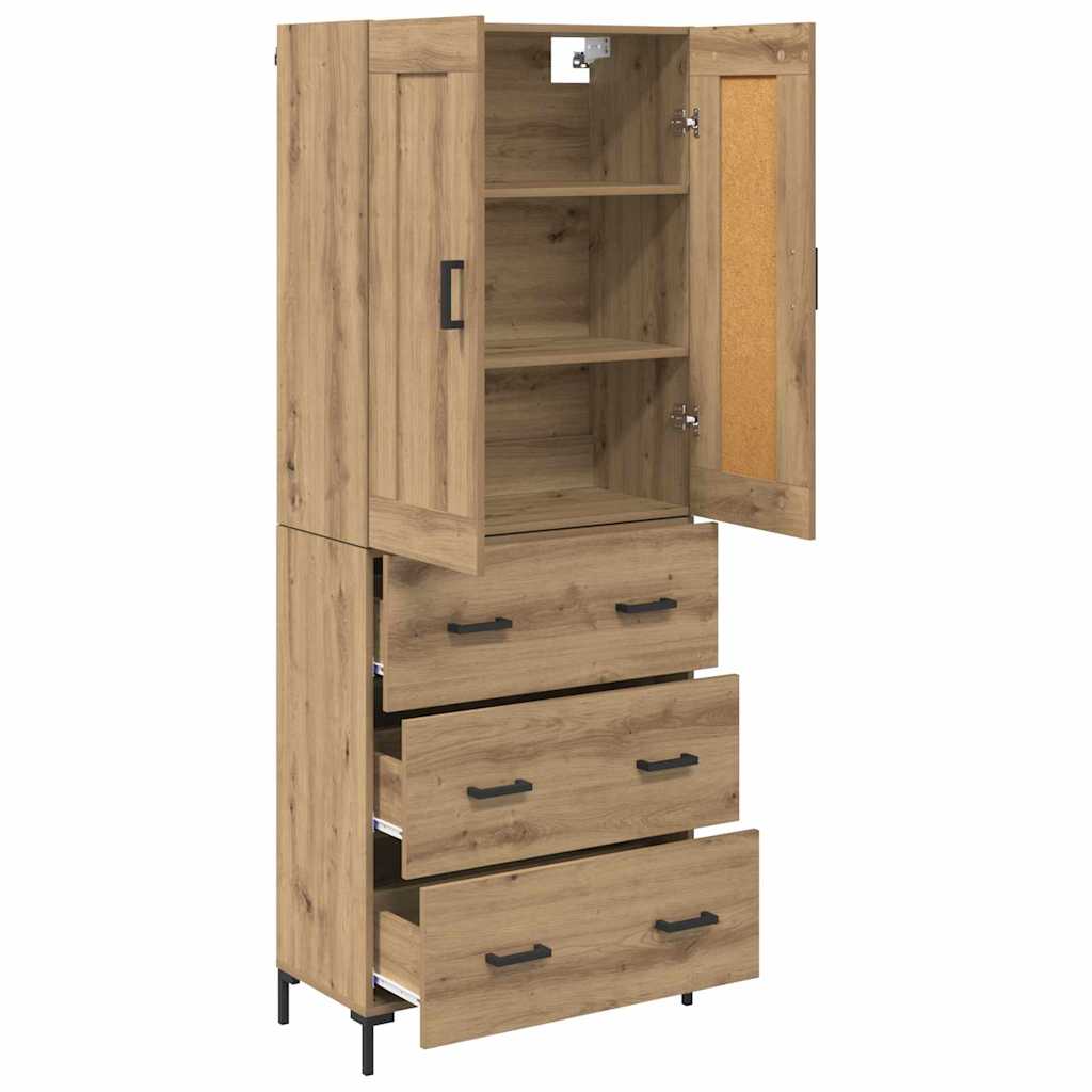 Highboard 2 pcs Artisan Oak 69.5 x 34 x 180 cm Engineered Wood