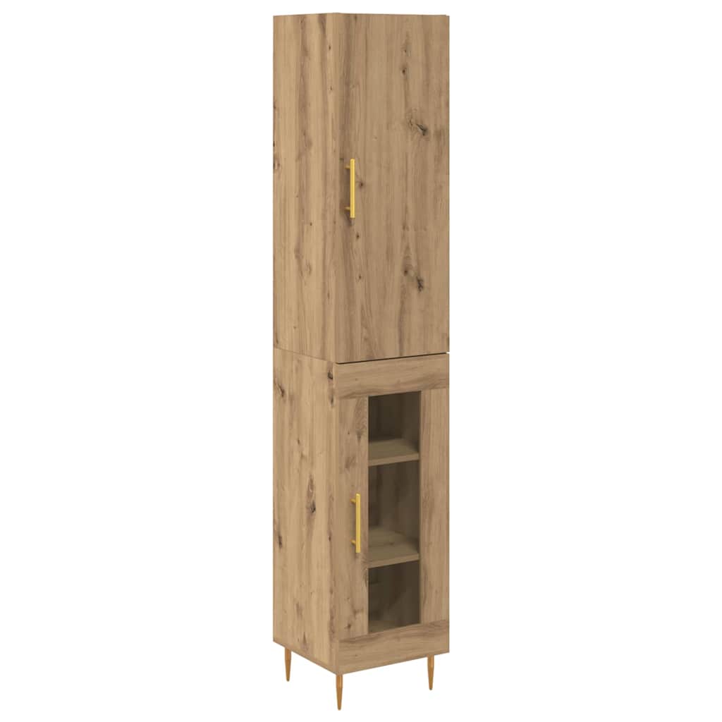 Highboard 2 pcs Artisan Oak 34.5 x 34 x 180 cm Engineered Wood