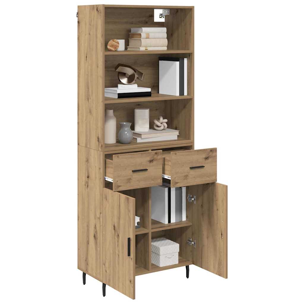 Highboard 2 pcs Artisan Oak 69.5 x 32.5 x 180 cm
